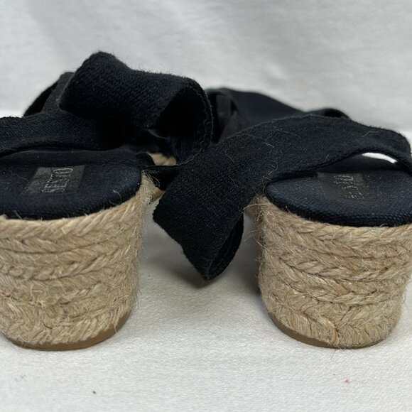 Sesto Meucci Black Espadrilles SZ 10 Spring Easter Mothers Day Graduation Weddin - Picture 4 of 11
